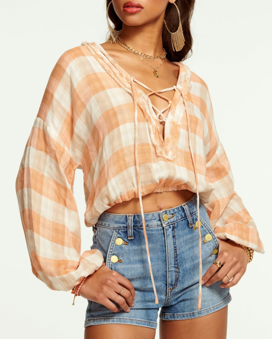 Clothing Ramy Brook | Ramy Brook All New Arrivals Carleigh Long Sleeve Blouse Zinnia