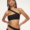 Swim Ramy Brook | Ramy Brook Darren One-Shoulder Bikini Top Shop All Black