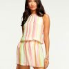 Dresses Ramy Brook | Ramy Brook All New Arrivals Printed Paris Sleeveless Mini Dress Watercolor Stripe