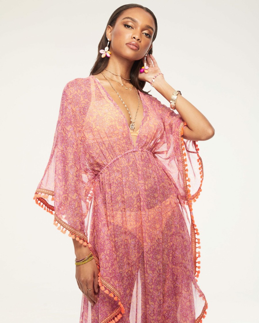 Swim Ramy Brook | Ramy Brook Shop All Printed Willa Coverup Maxi Dress Electric Orange