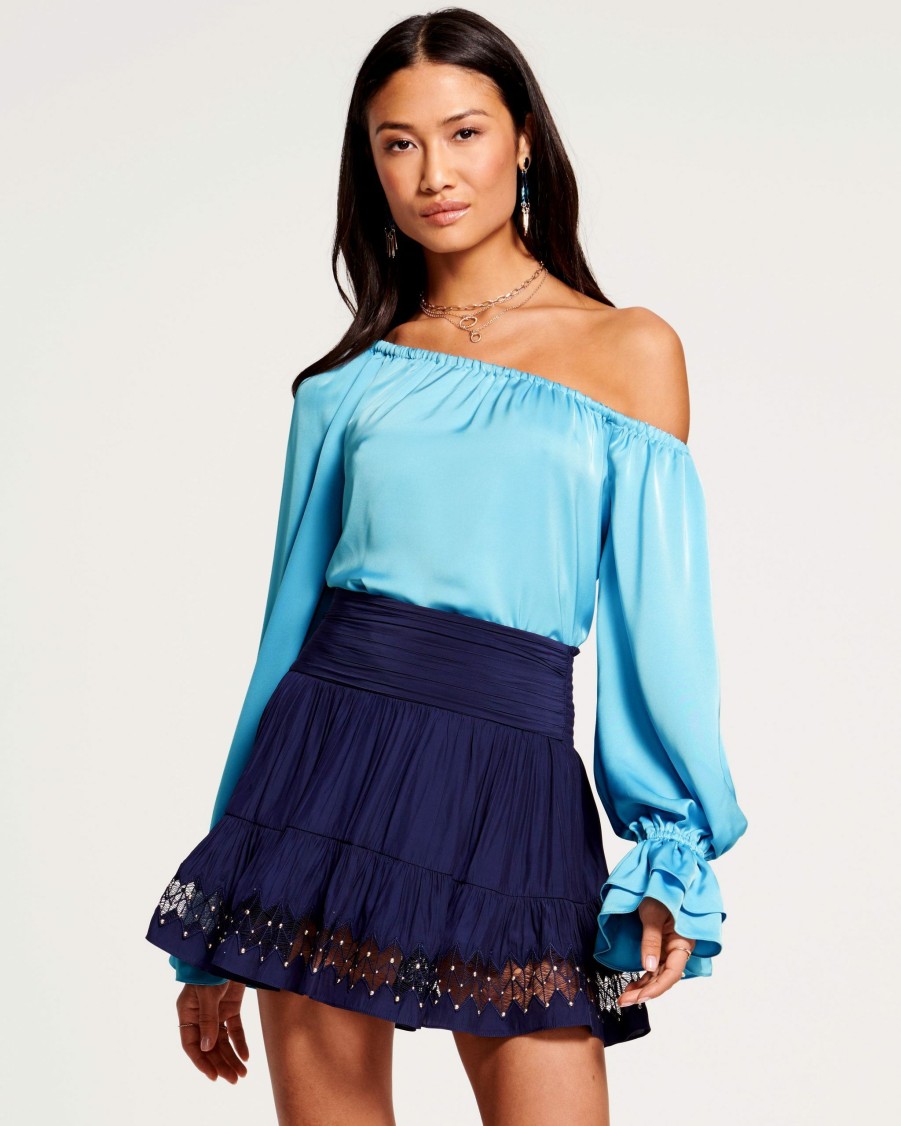 Clothing Ramy Brook | Ramy Brook All New Arrivals Hartford Skirt Spring Navy