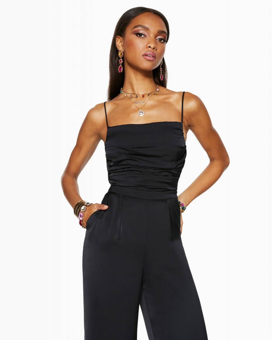 Dresses Ramy Brook | Ramy Brook Ezra Wide Leg Jumpsuit Black