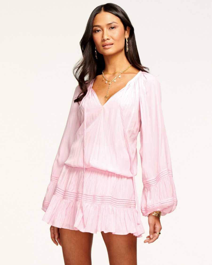 Dresses Ramy Brook | Ramy Brook Kurt Tiered Mini Dress Opal Pink