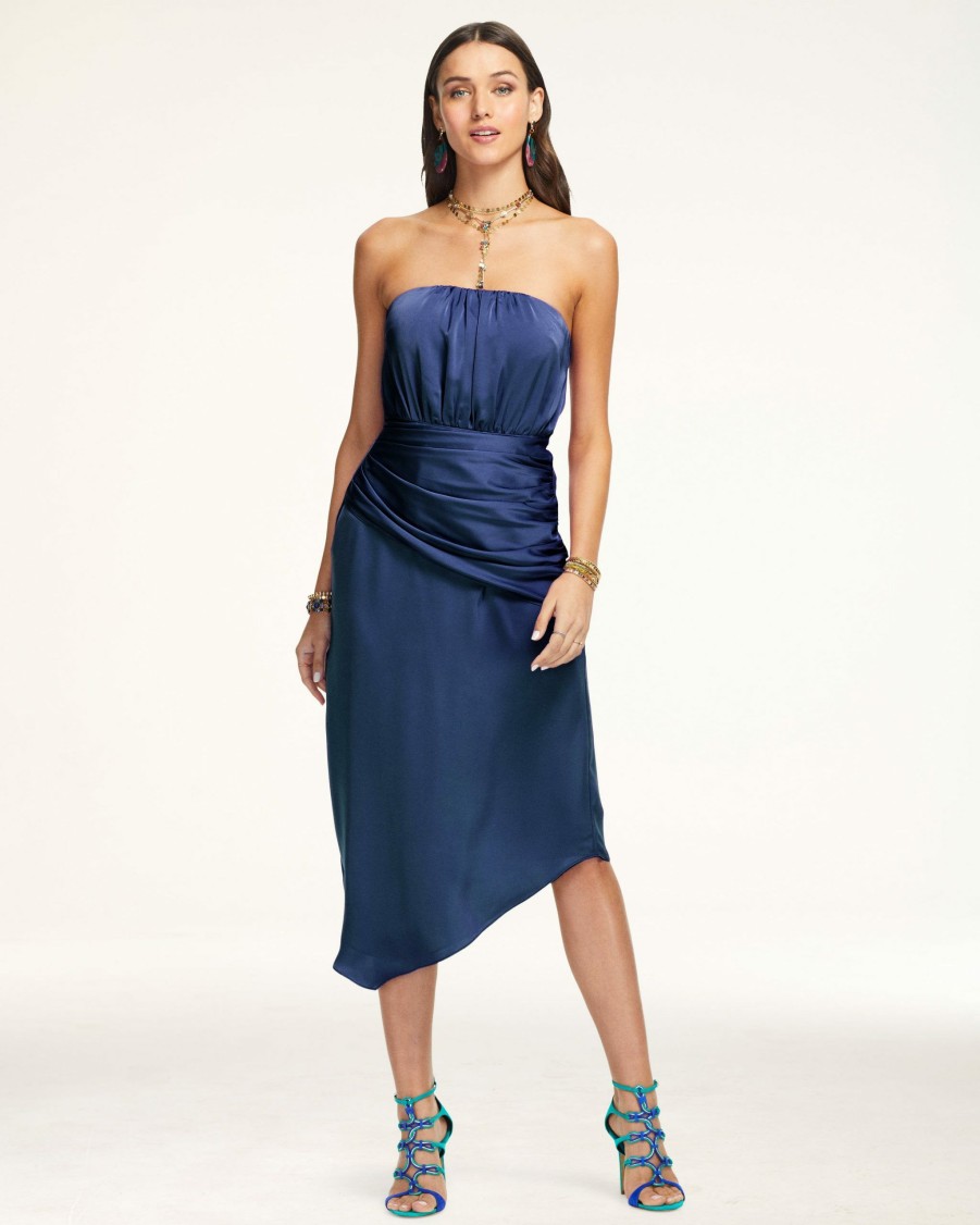 Clothing Ramy Brook | Ramy Brook Sale Aurora Strapless Midi Dress Spring Navy