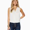 Clothing Ramy Brook | Ramy Brook Jilly V-Neck Tank Top Ivory