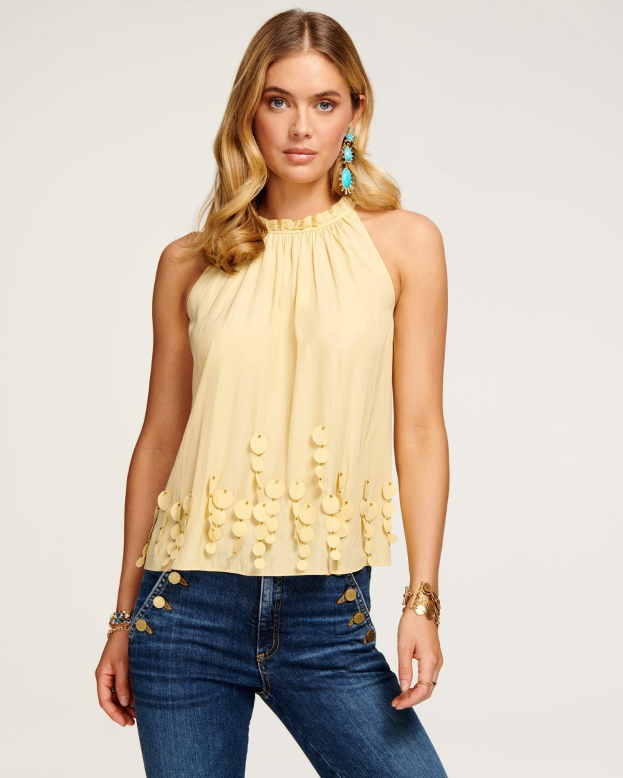 Clothing Ramy Brook | Ramy Brook Shop All Tai High Neck Tank Top Daffodil