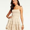 Dresses Ramy Brook | Ramy Brook All New Arrivals Oliver Strapless Tiered Mini Dress Sandstone