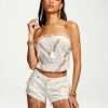 Swim Ramy Brook | Ramy Brook New Swim Olivia Strapless Crop Top White