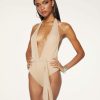 Swim Ramy Brook | Ramy Brook Knit Verona Halter One Piece Swimsuit Gold