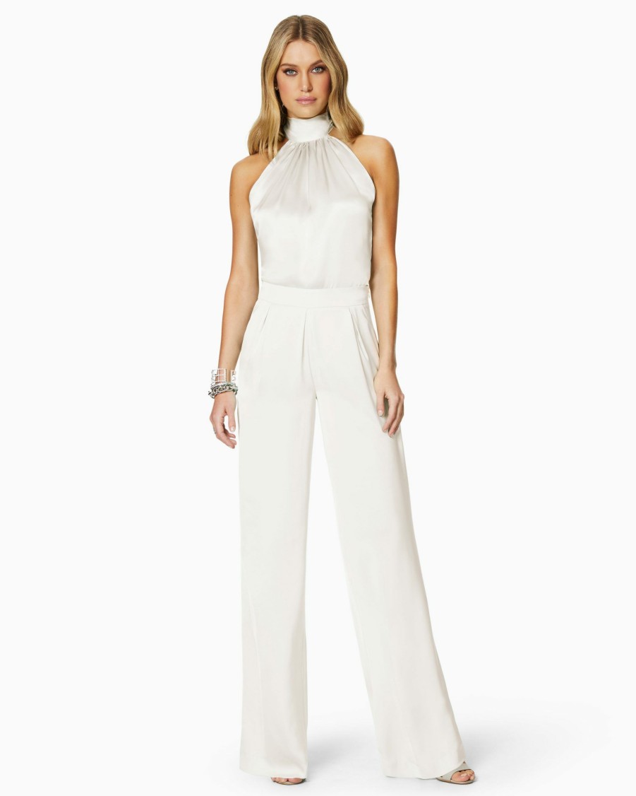 Dresses Ramy Brook | Ramy Brook Shop All Satin Iris Wide Leg Pant Cream