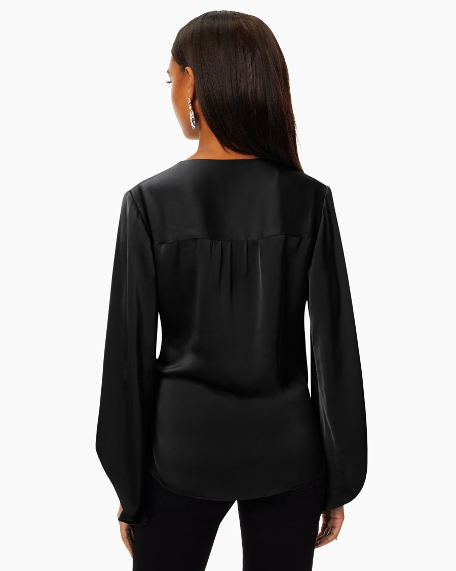 Clothing Ramy Brook | Ramy Brook Cassandra Wrap Blouse Black