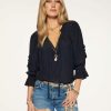 Clothing Ramy Brook | Ramy Brook Shop All Randi Puff Sleeve Top Black