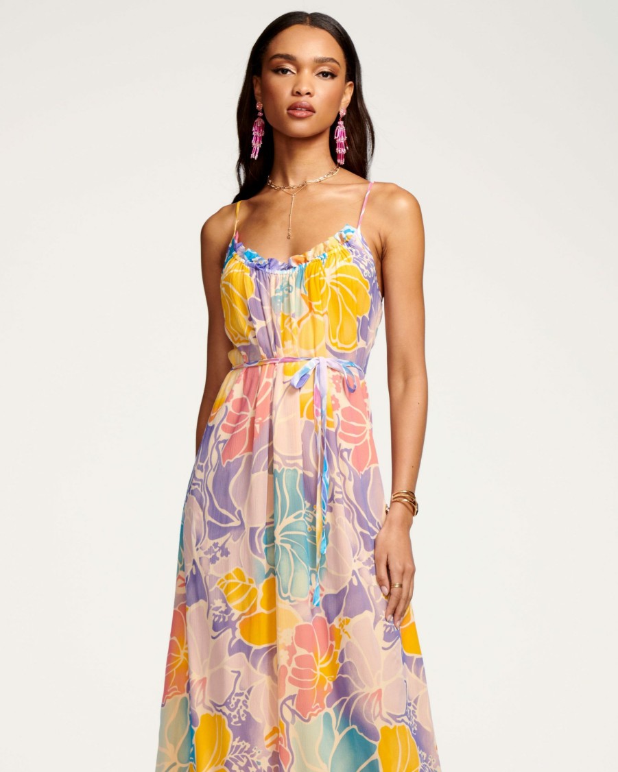 Dresses Ramy Brook | Ramy Brook Printed Ivy Tiered Maxi Dress Pale Lavender