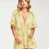 Swim Ramy Brook | Ramy Brook Delphine Crochet Coverup Mini Dress Pineapple