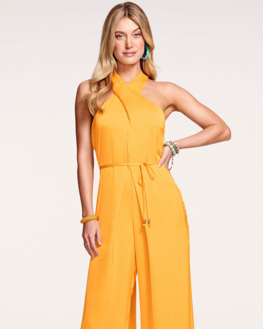 Dresses Ramy Brook | Ramy Brook Wesley Halter Jumpsuit All New Arrivals Radiant Yellow