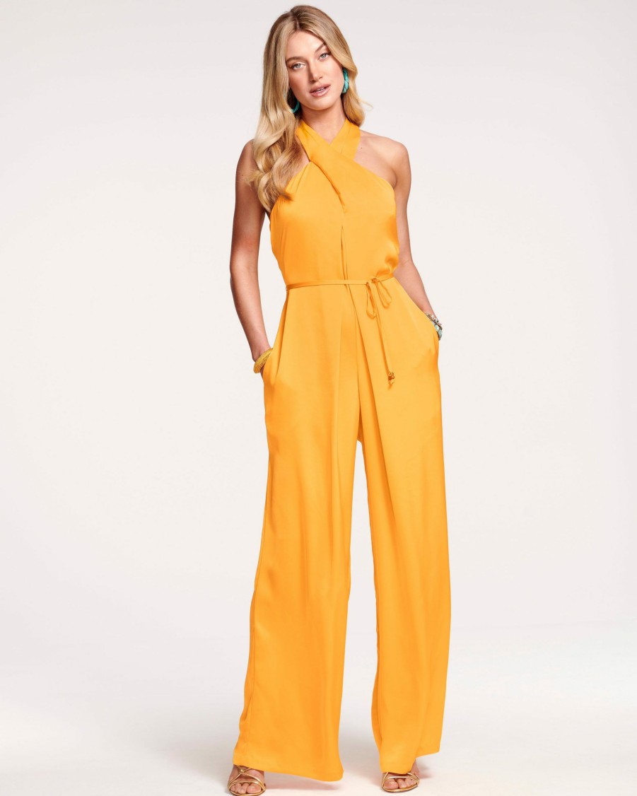 Dresses Ramy Brook | Ramy Brook Wesley Halter Jumpsuit All New Arrivals Radiant Yellow