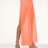 Swim Ramy Brook | Ramy Brook Textured Athena Palazzo Pant Shop All Electric Orange