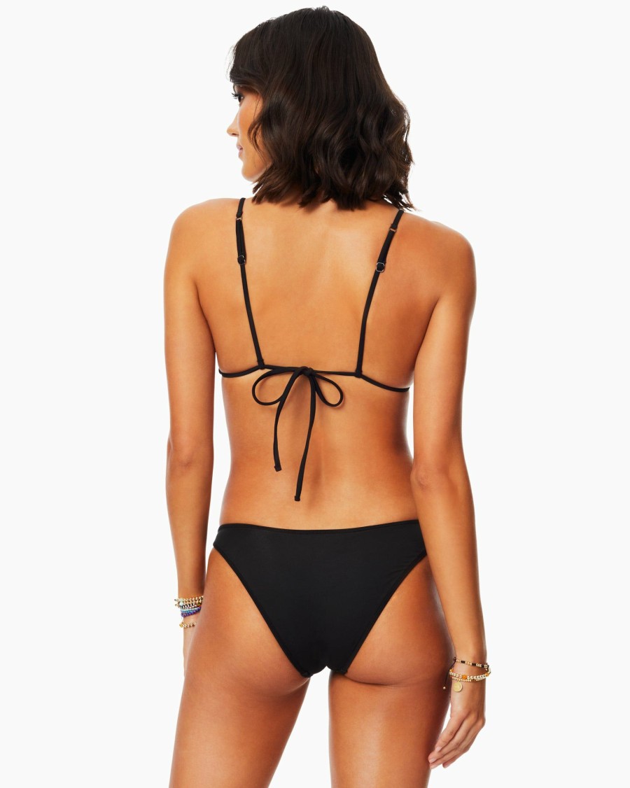 Swim Ramy Brook | Ramy Brook Isla Low Rise Bikini Bottom Black