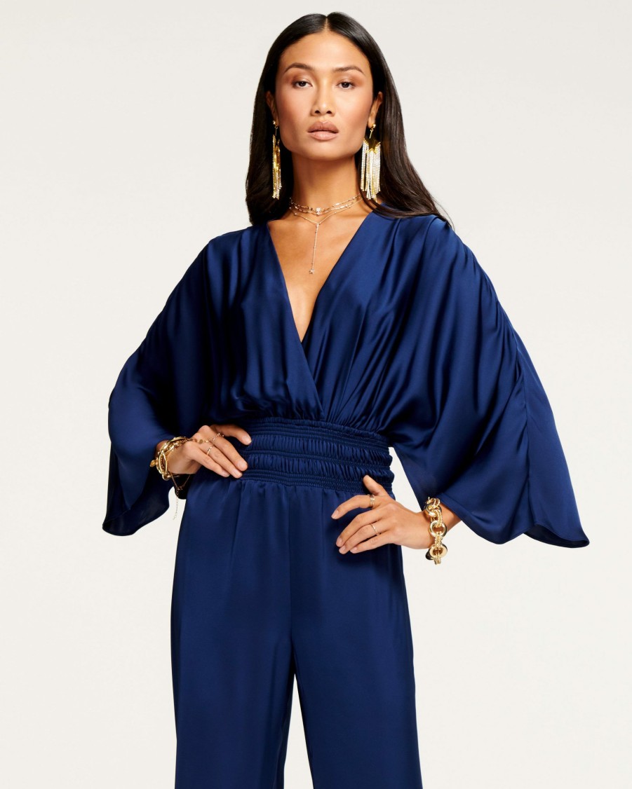 Dresses Ramy Brook | Ramy Brook Cheri Wide Leg Jumpsuit Shop All Spring Navy