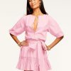 Dresses Ramy Brook | Ramy Brook Mochi Tiered Mini Dress Opal Pink