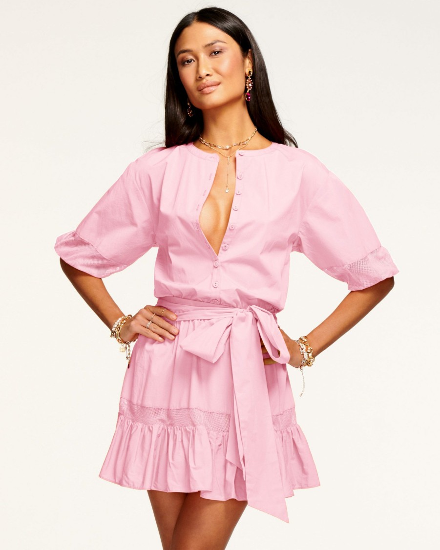 Dresses Ramy Brook | Ramy Brook Mochi Tiered Mini Dress Opal Pink