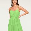 Dresses Ramy Brook | Ramy Brook Tatiana Tiered Mini Dress Capri Green