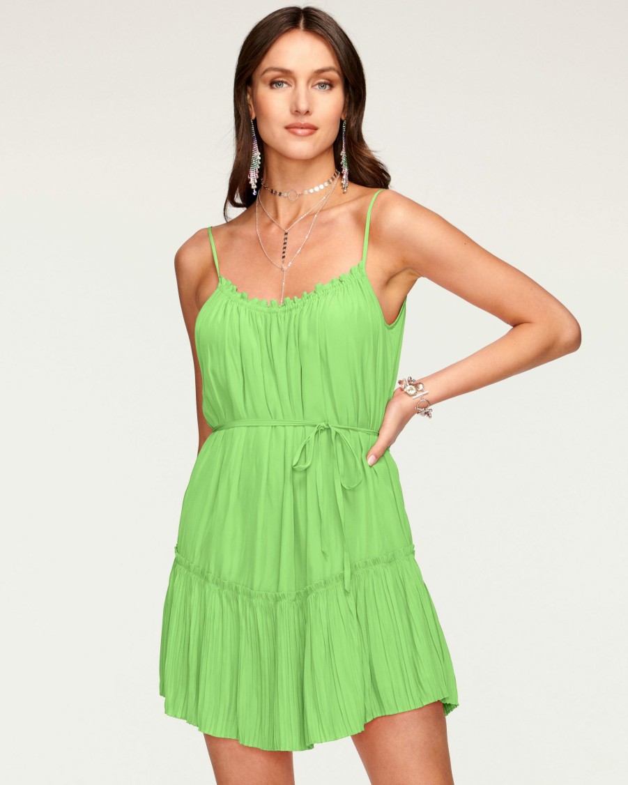 Dresses Ramy Brook | Ramy Brook Tatiana Tiered Mini Dress Capri Green