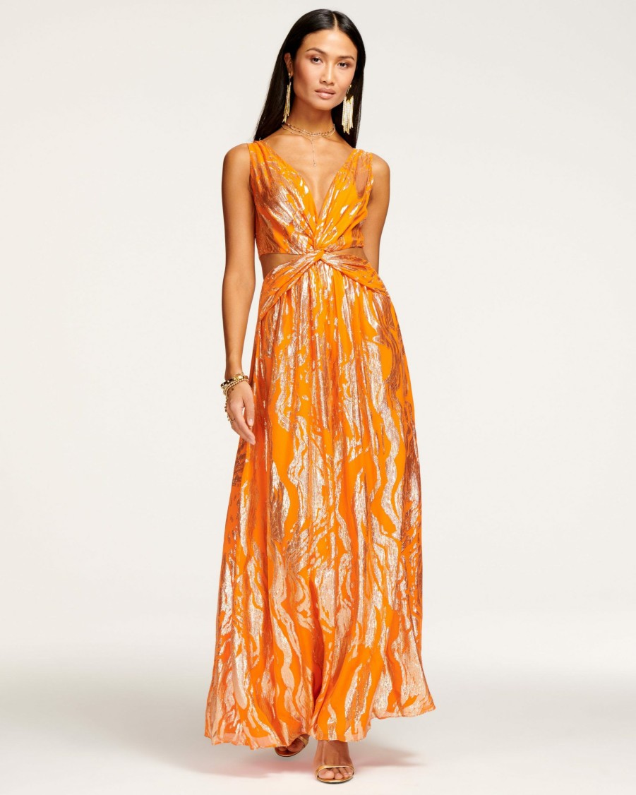 Dresses Ramy Brook | Ramy Brook Irene Cutout Maxi Dress Zinnia