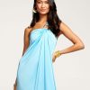 Dresses Ramy Brook | Ramy Brook All New Arrivals Willow One-Shoulder Midi Dress Sky