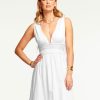 Dresses Ramy Brook | Ramy Brook All New Arrivals Vendala V-Neck Maxi Dress White