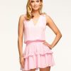 Dresses Ramy Brook | Ramy Brook All New Arrivals Kiara Ruffle Mini Dress Opal Pink