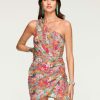 Dresses Ramy Brook | Ramy Brook Sequin Linda One-Shoulder Mini Dress Bright Pink