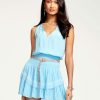 Dresses Ramy Brook | Ramy Brook All New Arrivals Laura V-Neck Mini Dress Sky