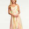 Dresses Ramy Brook | Ramy Brook All New Arrivals Printed Trudy High-Low Maxi Dress Watercolor Stripe