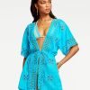 Swim Ramy Brook | Ramy Brook Delphine Crochet Coverup Mini Dress Shop All Splash