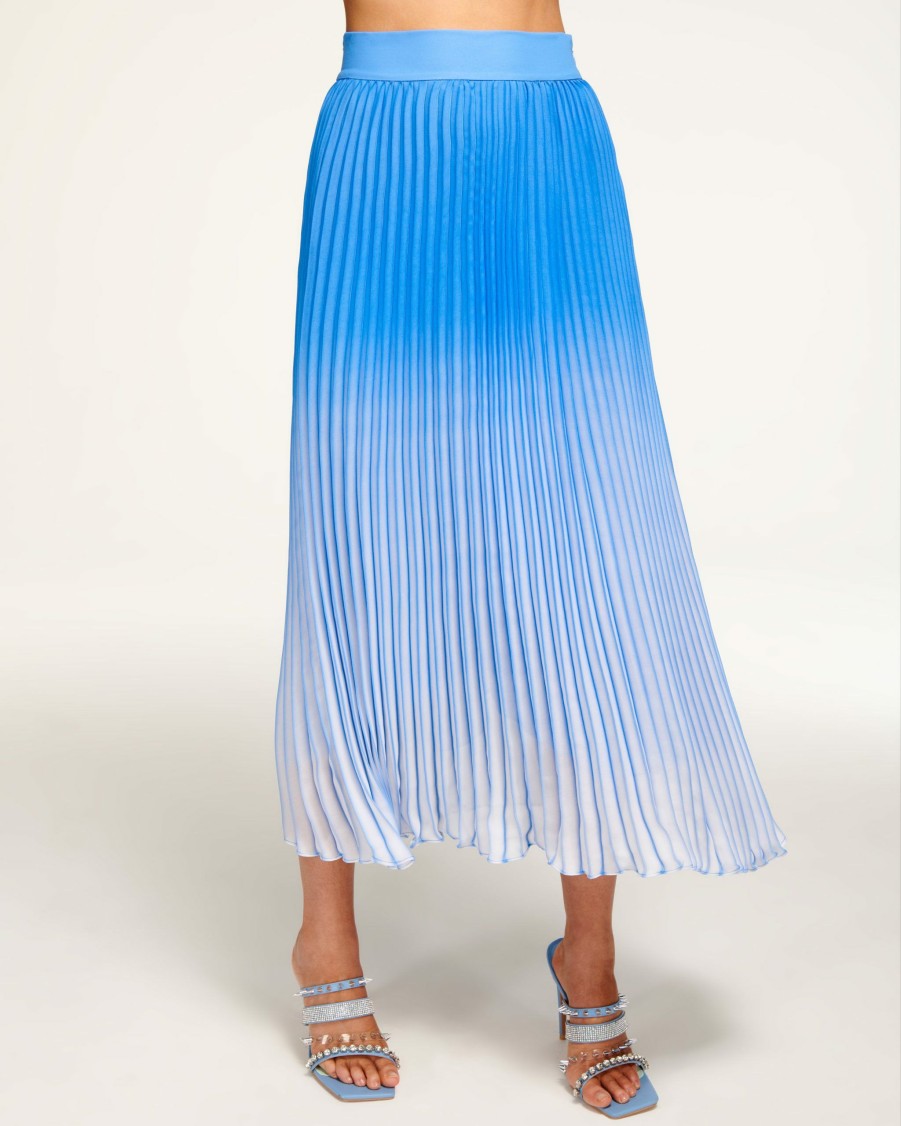 Clothing Ramy Brook | Ramy Brook Stasia Pleated Maxi Skirt Memorial Day Edit Ocean