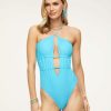 Swim Ramy Brook | Ramy Brook Shop All Marta Plunge One Piece Swimsuit Splash