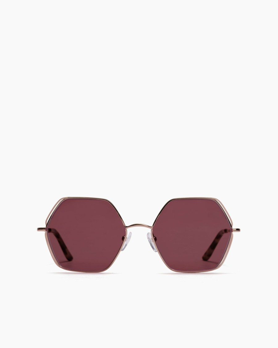 Swim Ramy Brook | Ramy Brook St. Tropez Hexagon Sunglasses Shop All Gradient Pink