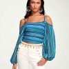 Clothing Ramy Brook | Ramy Brook All New Arrivals Ziva Balloon Sleeve Top Sky