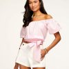 Clothing Ramy Brook | Ramy Brook Sale Autumn Off-The-Shoulder Top Opal Pink