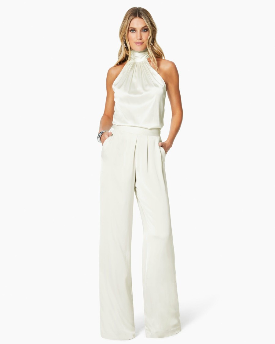 Dresses Ramy Brook | Ramy Brook Satin Iris Wide Leg Pant Black