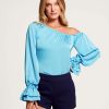 Dresses Ramy Brook | Ramy Brook Murphy Off-The-Shoulder Top Sky