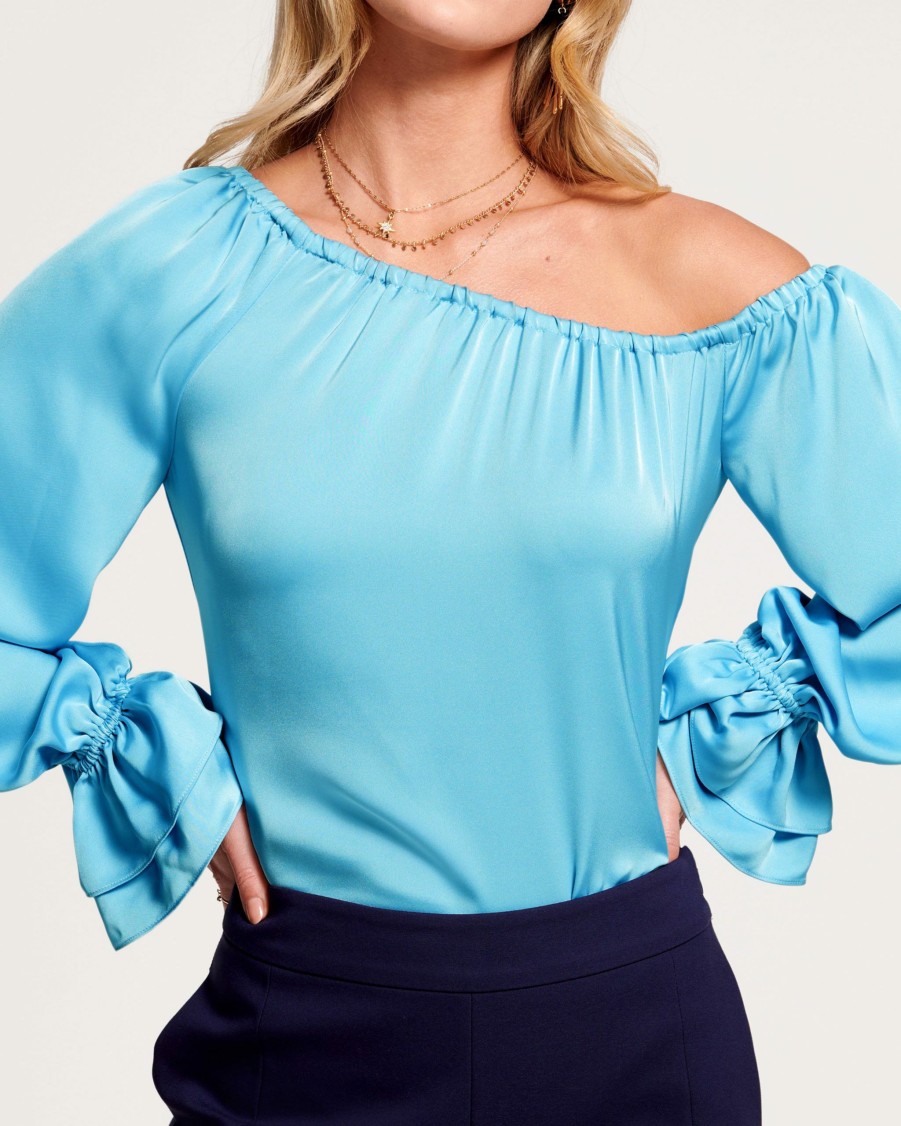 Dresses Ramy Brook | Ramy Brook Murphy Off-The-Shoulder Top Sky