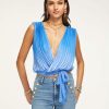 Clothing Ramy Brook | Ramy Brook Ryland Wrap Top Ocean