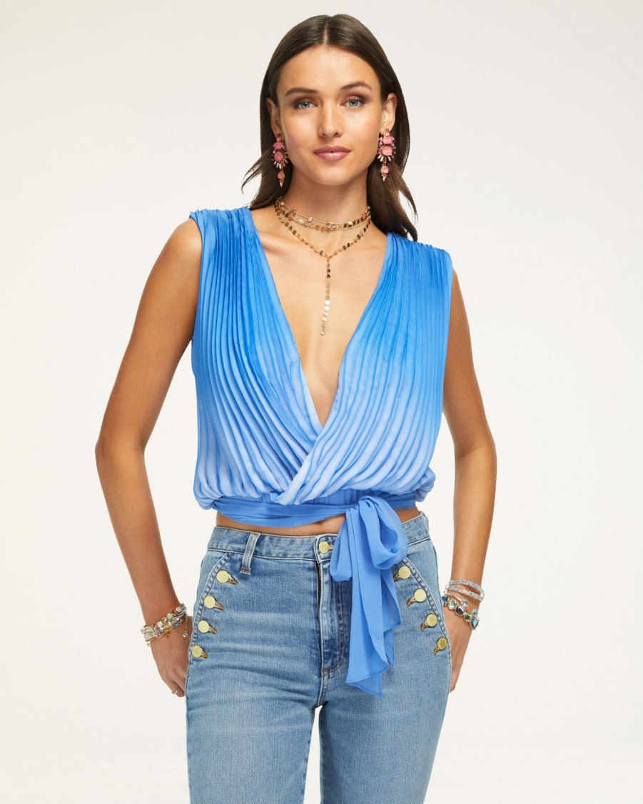 Clothing Ramy Brook | Ramy Brook Ryland Wrap Top Ocean