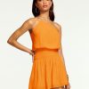 Clothing Ramy Brook | Ramy Brook Leah One Shoulder Mini Dress Zinnia