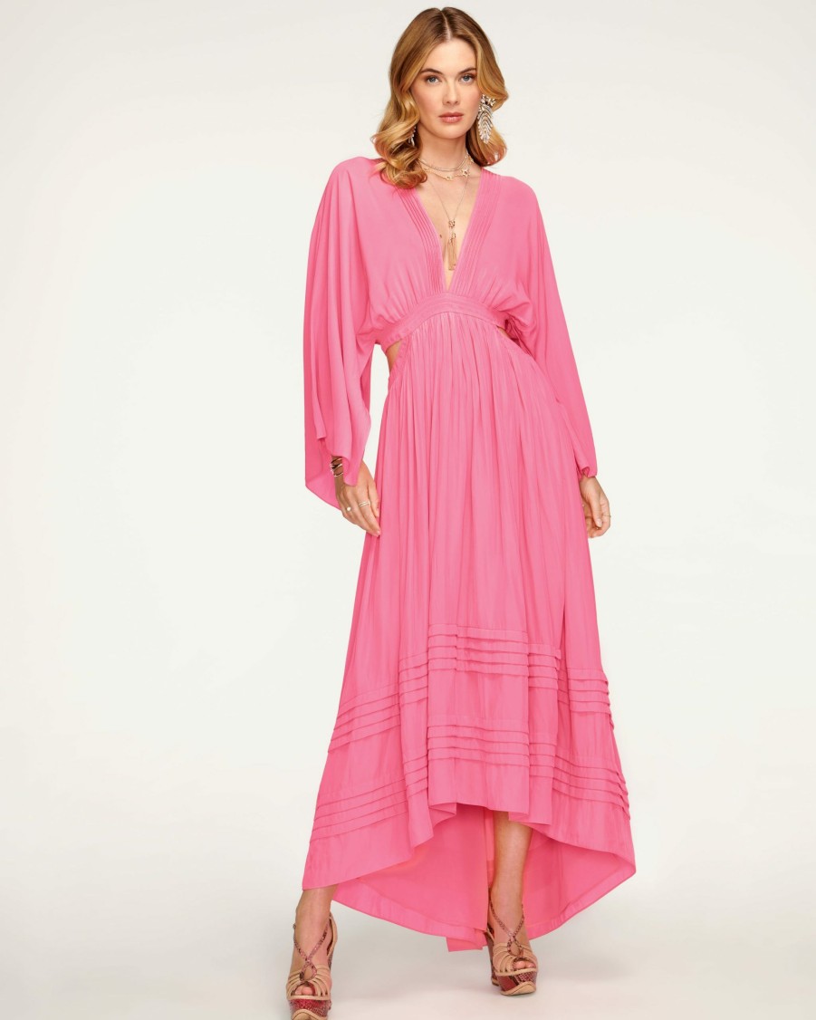 Dresses Ramy Brook | Ramy Brook All New Arrivals Neena Plunge Midi Dress Wild Pink