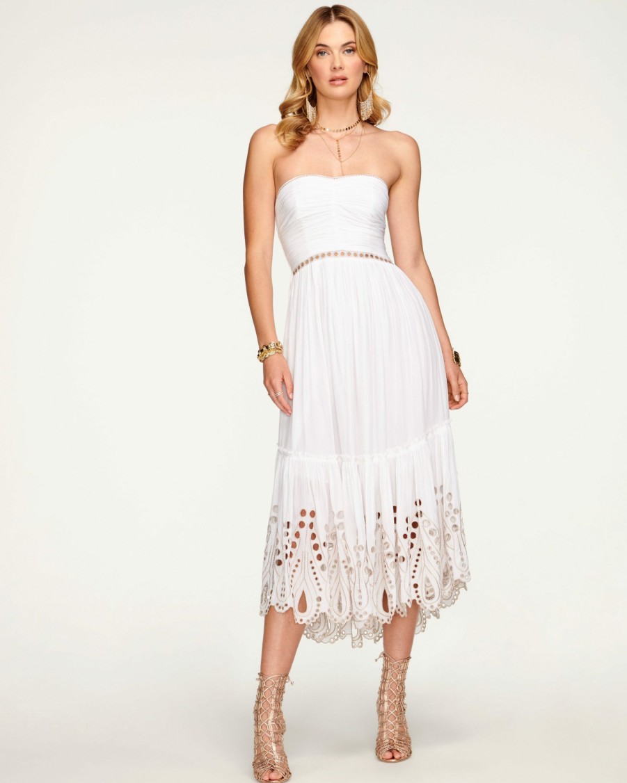 Dresses Ramy Brook | Ramy Brook Stephy Strapless Midi Dress Ivory