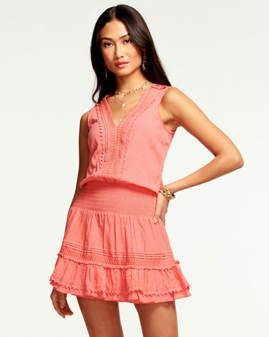 Dresses Ramy Brook | Ramy Brook Erica Smocked Mini Dress Shop All Punch