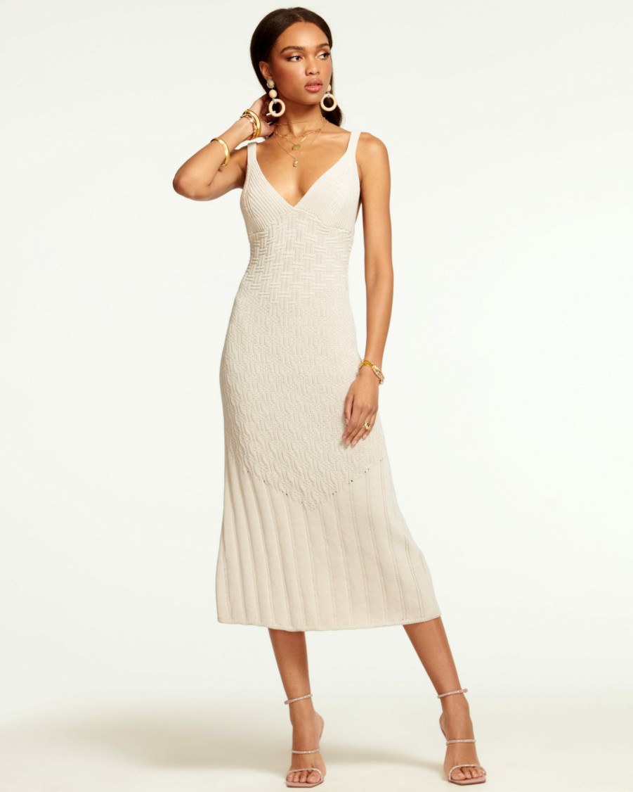 Dresses Ramy Brook | Ramy Brook Donovan Knit Midi Dress Sandstone